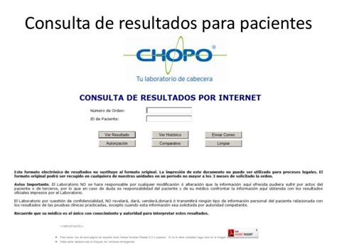 Consulta de resultados pacientes .